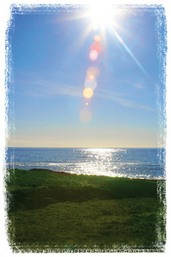 Ocean view from Cambia Bluffs with solar spirits